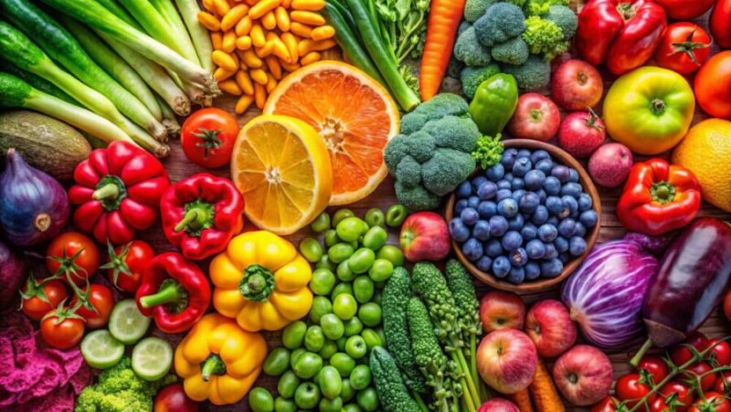 五颜六色的蔬菜和水果 (Fruits and Vegetables)
