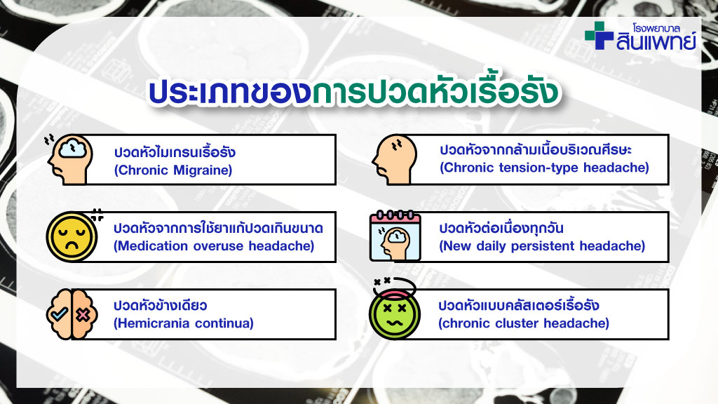 ประเภทของการปวดหัวเรื้อรัง